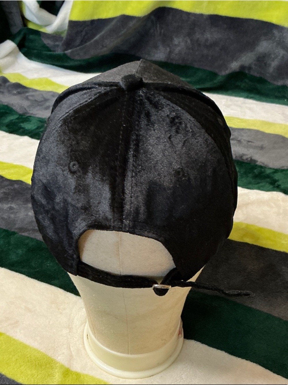 Juicy Couture Black Velvet Rhinestone Logo Cap - Picture 3 of 8